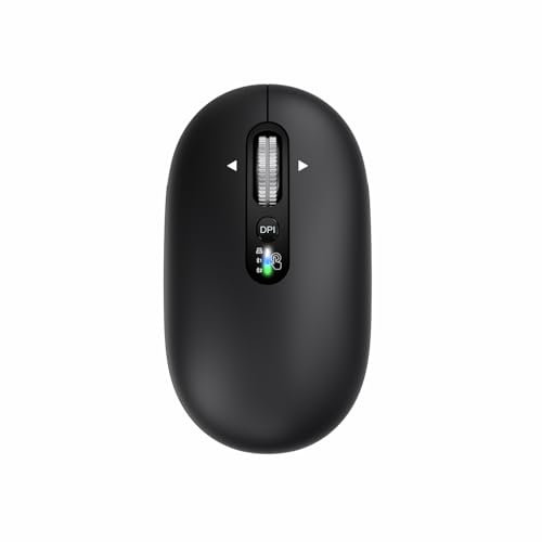 INFINMIND Ratón inalámbrico Bluetooth con navegación de 4 vías y clic silencioso, ratones de viaje multidispositivo compatibles con computadora, laptop, tablet, MacBook, iPad, PC