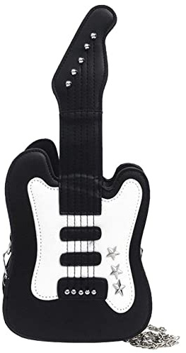 Tsffae Musik-Tasche in Gitarrenform, Mini-pu-Leder, Schultertasche, Handtasche, Umhängetasche, Umhängetasche Für Damen Und Mädchen