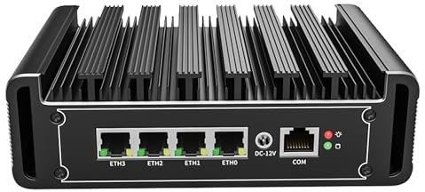 4 Port, Micro Firewall Appliance/Mini PC, Intel N5105, Router PC, VPN, AES-NI, 4 2.5 GbE I226-V LAN, Barebone, NO RAM, NO Storage, NO System