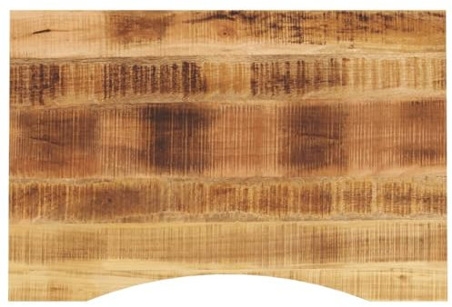 vidaXL Schreibtischplatte, Holztischplatte mit Aussparung, Ersatztischplatte für Bürotisch Schreibtisch Esstisch, Tischplatte Holzplatte, Massivholz Mango