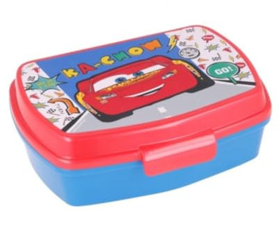 My sweety pop - Brotdose – Lunchbox – für Kinder – Krippe – Kindergarten – Schule – Urlaub – Mahlzeit – 17 cm – Geschenkidee – Cars – Rot/Blau – Jungen