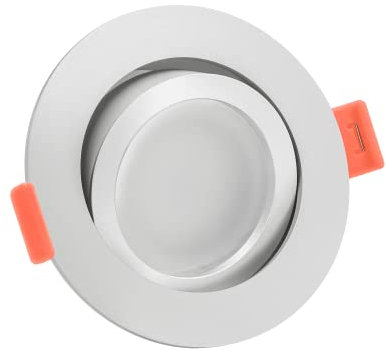 luxvenum Smart Home LED Einbaustrahler 24V 6W - 1x dimmbare LED Deckenleuchte extra flach nur 25mm, 120° Abstrahlwinkel, 90 CRI, Deckenspots für Flur, Wohnzimmer, Küche, Farbe Matt, 2700K