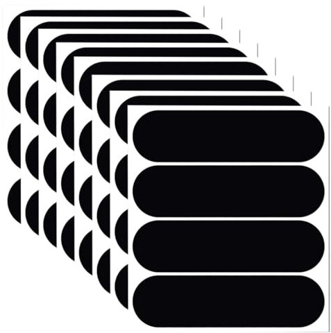 EIHI 8 PCS Adesivi riflettenti, Sicurezza e visibilità di notte, Adesivi moto catarifrangente moto adesivi casco moto adesivi per moto,8 * 3 cm(Nero)