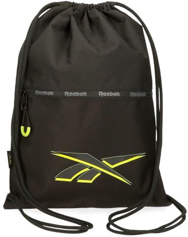 Reebok Berlin Mochila Saco con Cremallera Negro 35x46 cms Poliéster by Joumma Bags