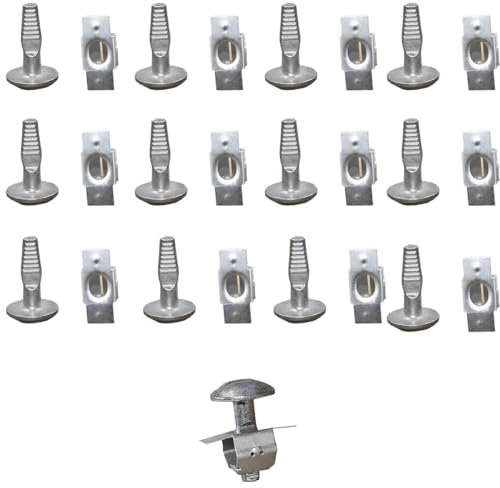 Taicols 12 Paires Protection En Alliage D'Aluminium Sous-Plateau Moteur De Clips De Fixation Moteur 206 207 406 407 806 807 Clips De Montage Du Moteur Vis De Montage Sous Cache Pour