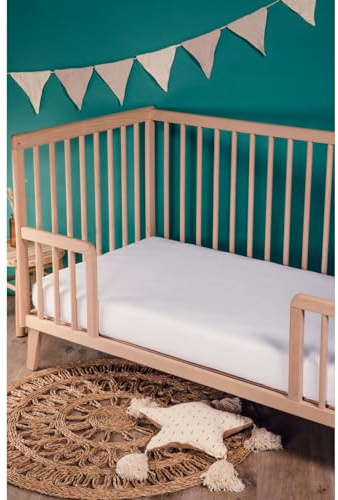 Kadolis - wasserdichte Baby Betteinlage Fabuleuse 60x105 cm - Betteinlage Spannbetttuch 2 in 1 - Matratzenschutz für Babybett - Optimaler Schutz ohne PVC - OEKOTEX