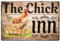 SUPERDANT Metallschild The Chick Inn Vintage Schild Hühnerstall Blechschild Bauernhof Huhn Lustige Schilder Plakette Hühnerschilder Küken Metallwandkunst Für Küche Bauernhof Männerhöhle Wanddekor