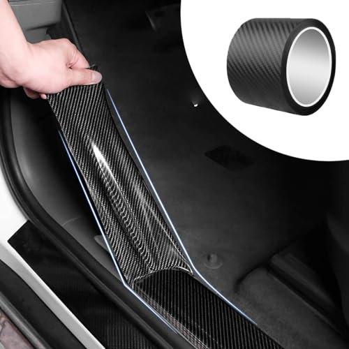 ZCZMAD 5M Auto Einstiegsleisten Schutz Für Scania Série R à partir, Selbstklebend Schutzfolie Lackschutzfolie, Auto Einstiegsleisten Aufkleber, B-Carbon Fiber Texture