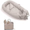 EAQ Babynest Nestchen Baby Weiches Atmungsaktives Baby Bett für Neugeborene Geschenk (Grau)