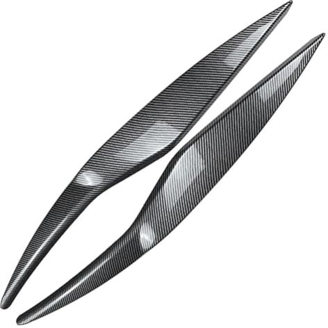 WUCHENGHH Auto Scheinwerfer Augenbrauen für Ford Fiesta MK6 2008-2012, 1 Paar ABS Frontscheinwerfer Aufkleber Augenlid Abdeckung Trimmen Scheinwerferabdeckung,B/Carbon Fiber Look