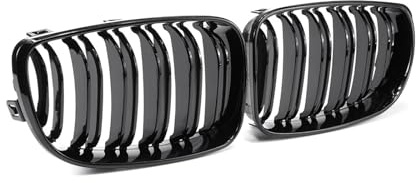 PRFGSGVBV Nieren Grill Kühlergrill Für 128I 130I 135I 2008-2013 Frontstoßstange Nierengrill Racing Grills Gitter Glanz Schwarz Dual Lamellen Grill