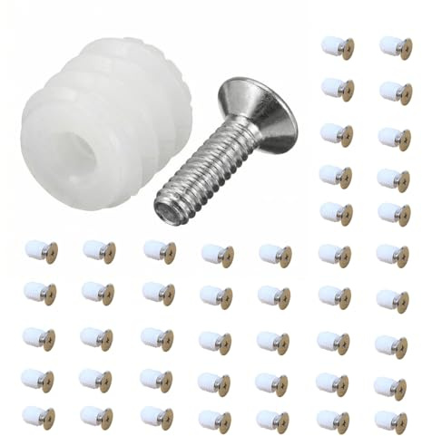 150 Stück Scharnierdübel Kunststoff Einpressdübel Scharniereinsätze | Mit Scharnierdübeleinsätze mit Schrauben,Scharnier Erweiterungsdübel, für die Reparatur von Schrankmöbeln