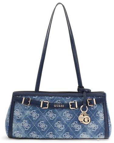 GUESS shoulder bag Dovie Girlfriend Shoulder Satchel Denim Logo blue