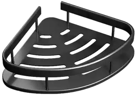 Generisch Étagère de douche autocollante - 25 cm - Organisateur d'étagère d'angle - Solution de rangement pour salle de bain - Installation facile pour baignoire, cuisine, montage mural, maison