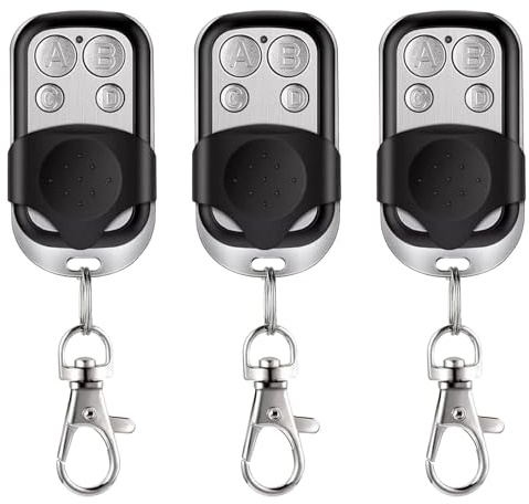 Fernbedienung Garagentor, 3 Stück 433 MHz Universal Fernbedienung Klonen, Garagentoröffner Kompatibel mit Marantec, Handsender 433 MHz, für Schalter Licht, Garagentor Autos, RollladensChalter