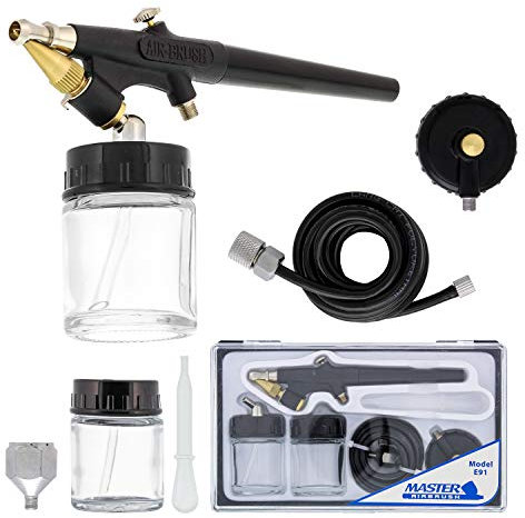 Master Airbrush Model E91 Airbrush Set Master Single-Action External Mix Siphon Feed Airbrush Set with 0.8mm Tip and 1/8 air Inlet by Master Airbrush