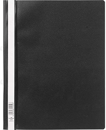 DURABLE Hunke & Jochheim Sichthefter mit Abheftschieber,Hartfolie, 0,16 mm, DIN A4, 280 x 330 mm, schwarz
