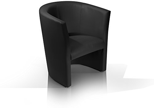 moebel-eins Charly Cocktailsessel Polstersessel Sessel Polsterstuhl Stuhl in schwarz, schwarz