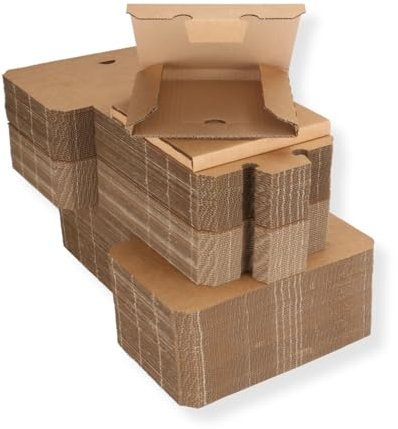 100 St. Single Vinyl Versandkarton Kartonage 1-6 185x185x12 mm starker Kraftliner 7“
