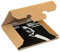 100 St. Single Vinyl Versandkarton Kartonage 1-6 185x185x12 mm starker Kraftliner 7“