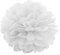 JZK 10 Stück 20cm weiße Pompons aus Seidenpapier, Pompons pom poms pon pon Dekorationszubehör für Hochzeit, Geburtstag, Taufe, Kommunion, hängende Dekoration für Mädchenzimmer und Party