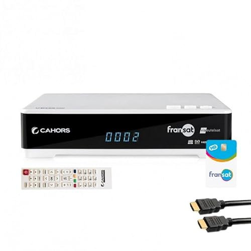 CAHORS VEOX Receptor satélite HD + Tarjeta FRANSAT + Cordón HDMi 2M