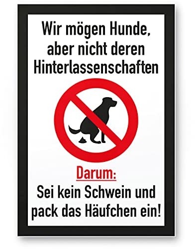Komma Security Kein Hundeklo Keine Hundetoilette - Schild Hunde kacken verboten - Verbotsschild Hundeverbotsschild Verbot Hundeklo Hundekot Hundehaufen Hundekacke