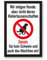 Nos gusta Perros pero no los hinterlassenschaften (Blanco y Negro) Cartel Propiedad Privada
