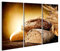 islandburner Bild auf Leinwand Bäckerei-Brot auf einem Holztisch Wandbild, Poster, Leinwandbild HZG-3P