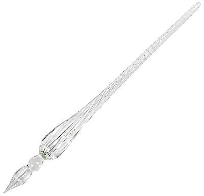 molshine Kalligraphie-Stift aus Glas, handgefertigt, für Künstler, Frauen, Männer, Teenager, Schreiben, Zeichnen, Dekoration, Geschenke (Transparent)