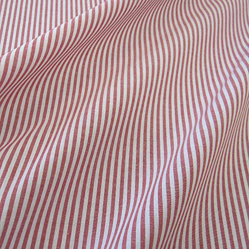 Stoff Meterware Bauernstreifen rot weiß Streifen 4 mm gestreift Landhaus Gardine country style