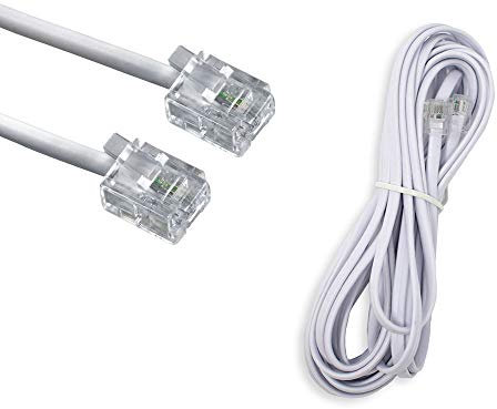 Vetrineinrete® Prolunga telefonica cavo da 1.5 3 5 10 metri connettori plug RJ11 modem telefono fac anti aggrovigliamento (10 mt) M7