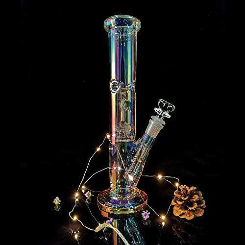 REANICE Bong Verre Eau Plongée Bubbler 14.4mm Hauteur 13.2in Glass Water Fumeur Ice Bongs