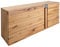 MASSIVMOEBEL24.DE | New Amsterdam massives Sideboard - Natur geölt | Wildeiche + Zerreiche | 1 Tür - 3 Schubladen | Soft-Close-Technik | 180x45x75 | Kommode Tv-Sideboard Wohnzimmer-Schrank