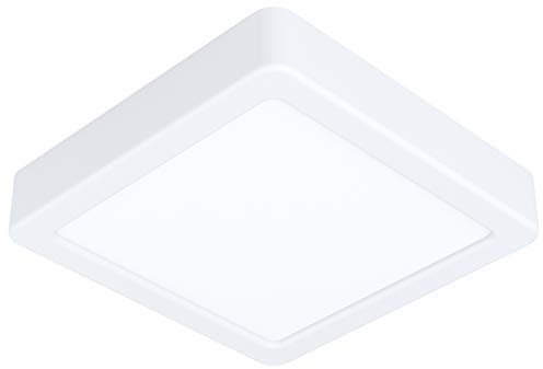 EGLO LED Deckenleuchte Fueva 5, L x B 16 cm, 1 flammige Aufbauleuchte aus Stahl und einer Kunststoff Leuchtfläche, Deckenlampe in Weiß, LED Aufbaulampe neutralweiß