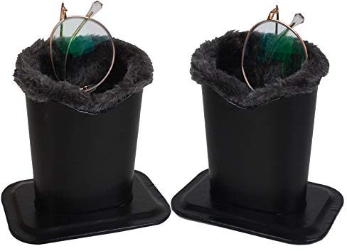 Fine tools Brillenhalter / Brillenständer für Schreibtische oder Nachttische, 2 Stück - Schwarz - 2 Pack