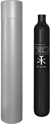 TUXING 30 MPa 4500 Psi 0,7 l 42 Cu in 700 cc Kohlefaser-HPA-Tank, Gasflasche, Paintball-Jagd für PCP-Luftgewehrpistole Daystate und FX-Gewinde M18 * 1,5