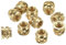 sourcing map 120Stk. Messing Rändelmutter Innengewinde Einbettung Mutter M3 x 4mm L x 5mm Außendmr.