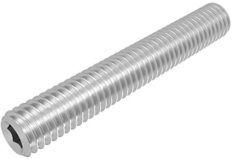 Perno filettato SECCARO con punta conica M6 x 40 mm, acciaio inox V2A VA A2, DIN 913 / ISO 4026, esagono incassato, 20 pezzi
