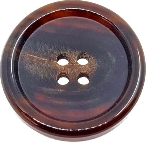 LÜNA Knöpfe ECHT HORN braun, 18mm, 8 Stück (18 mm)