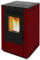 Wamsler G001992120 WPO 7 Pelletofen Stahl Bordeaux, gerade Seiten/A+