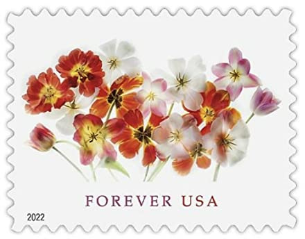 USPS Tulips (Sheet of 20) Postage Forever Stamps Beauty Flowers Garden Love 2022 Scott #5681
