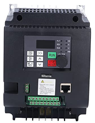 Convertitore inverter di frequenza, inverter monofase da 220 V a trifase 380 V 5,5 kW multi velocità regolabile per pompe dell'acqua, macchine tessili