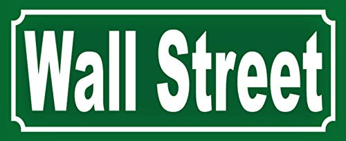 DekoDrom® Blechschild 27x10 cm Wall Street New York Finanzen Börse Manhattan Wand Deko Bar Kneipe Cafe Sammler Geschenk