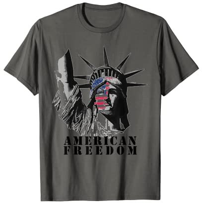 4. Juli Statue of Liberty American Flag Vintage T-Shirt T-Shirt
