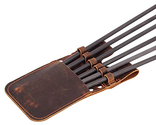 Borsa per Freccia Portatile in Pelle PU, Faretra per Frecce Contenere 6 Frecce, Porta Acro Portatili per Accessori da Caccia