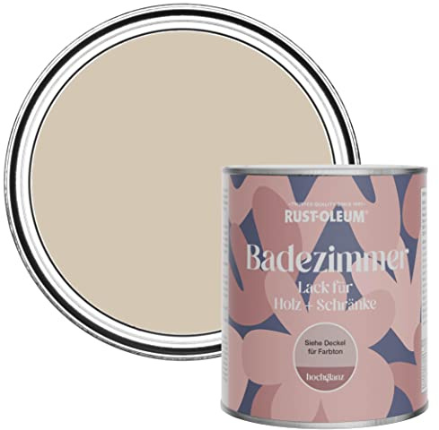 Rust-Oleum Light Brown Moisture Resistant Bathroom Wood and Cabinet Paint in Gloss Finish - Butterscotch 750ml