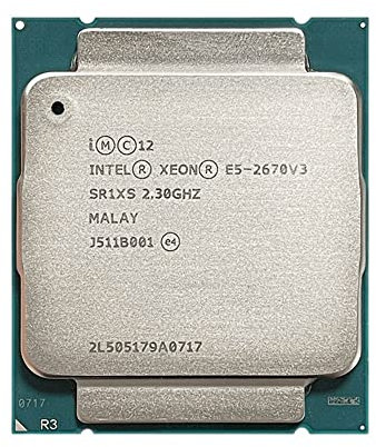 LANCHY Intel Xeon E5-2670V3 E5 2670v3 E5 2670 V3 2,3 GHz Gebrauchter CPU-Prozessor mit zwölf Kernen und vierundzwanzig Threads 30M 120W LGA 2011-3