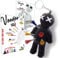 Voodoo Golf Porte-tee-shirt en forme de boule | Accessoire de porte-clés fantaisie pour sac | Cadeaux pour homme | Convient aux t-shirts de 8,5 cm, 2 3/4, 1 1/2, noir, Small