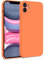 MyGadget Hülle kompatibel mit iPhone 11 - Zweilagige Handyhülle mit Kameraschutz - Cover mit Innenfutter & Silikon außen - Orange